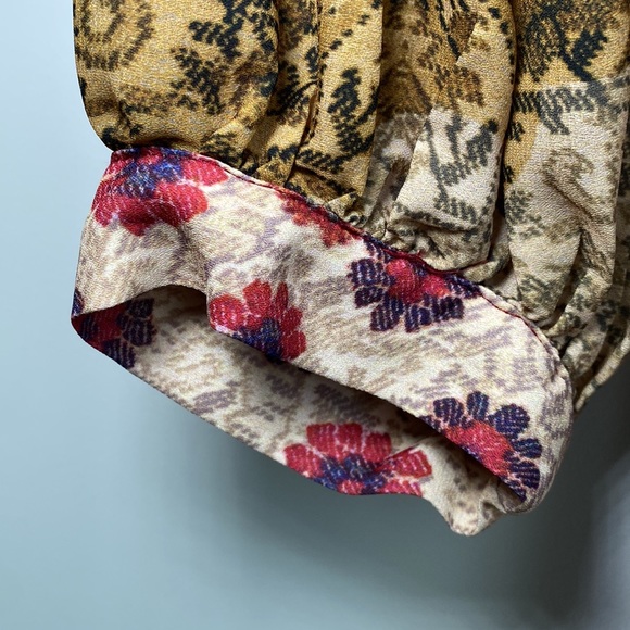 Zara PATCHWORK PRINT MIDI DRESS - Picture 9 of 15